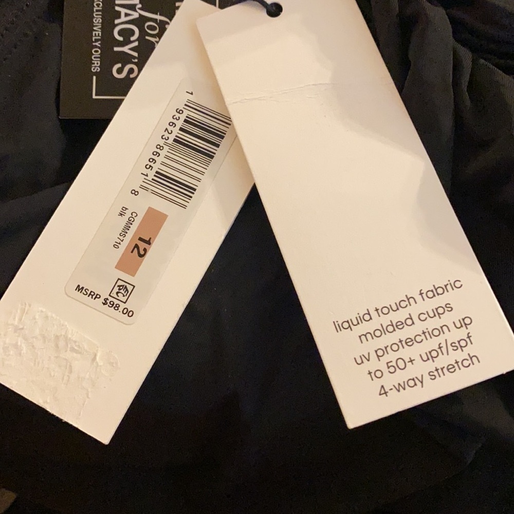CALVIN Klein Liquid Shirred One Piece Swimsuit - Picture 7 of 8